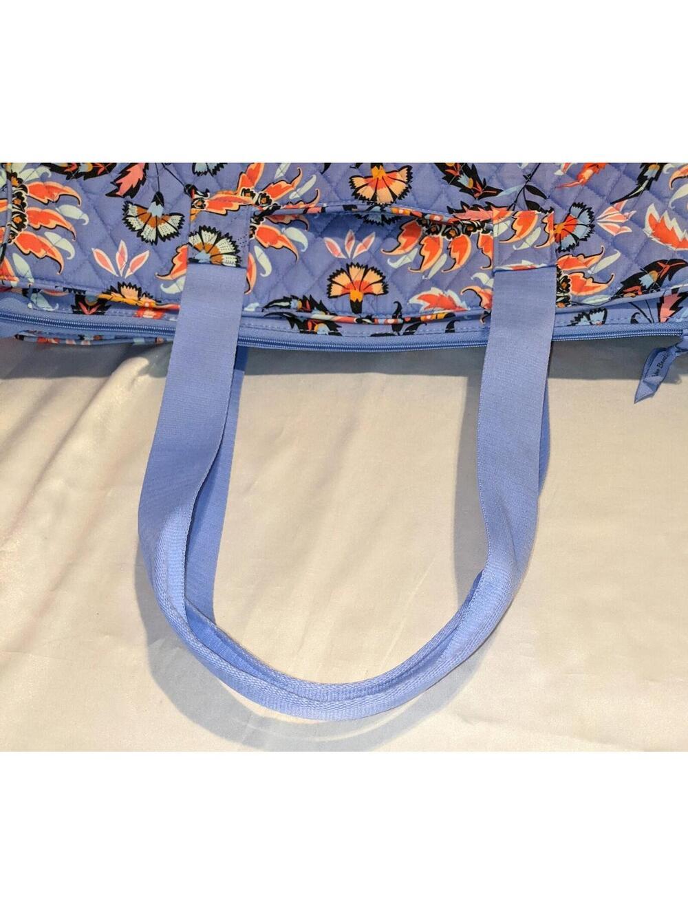 Vera Bradley Dual Compartment Travel Bag Tote in Mural Garden Floral Paisley EUC - Picture 13 of 13